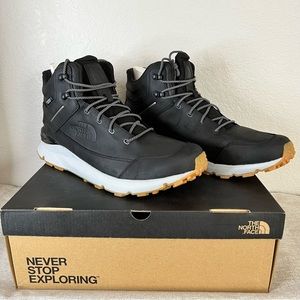 New The North Face Men’s Vals Mid Leather Waterproof Hiking Boots
